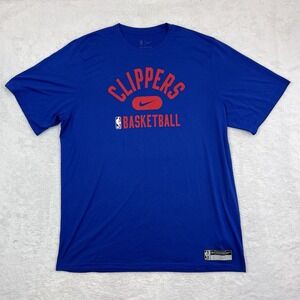Nike LA‎ Clippers Basketball Engineered Performance Shirt Mens XXLT Tall Blue